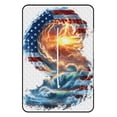 thumbnail image 2 of American Flag Stormy Ocean Waves Waterproof Picnic Blanket with Foldable Zipper, Suitable for Outdoor Use, Suitable for Travel, Camping, Beaches, Parks, Grasslands, Picnic Blanket Accessories, 2 of 8