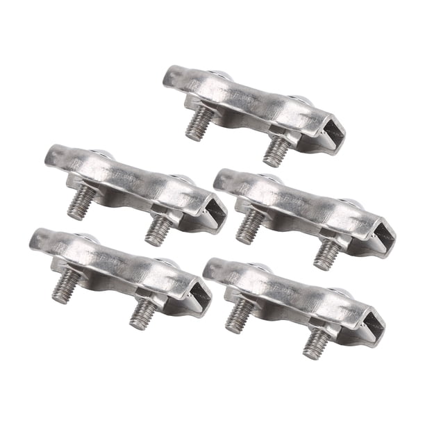 Abrazadera De Clip De Cuerda De Alambre M6, Abrazadera De Cable M6 De Cuerda De Alambre Dúplex Abrazaderas De Cable De Alambre De Acero Inoxidable Calipe Empuñadura Dúplex De Amonsee Stainless Steel Wire Cable Clamps Duplex Grip