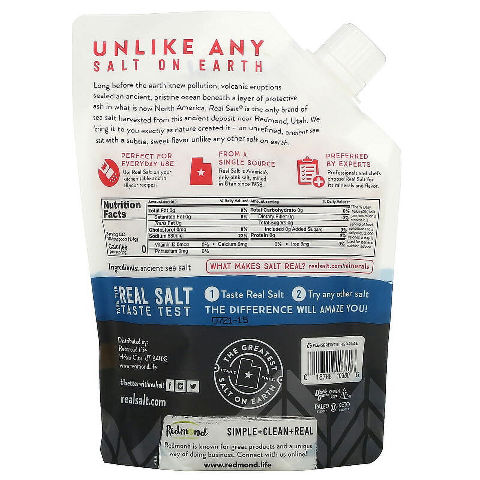 Redmond Real Salt Ancient Coarse Sea Salt 16 oz Pack of 3