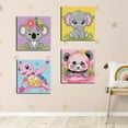 thumbnail image 2 of 4 Packs Diamond Art Kits for Kids,DIY Cartoon Animals Diamond Arts Mosaic Kits for Kids Beginner,5D Full Drill Painting Kits Ages 6-12 Kids' Mosaic Kits for Home Wall Decor 6X6 inch, 2 of 9