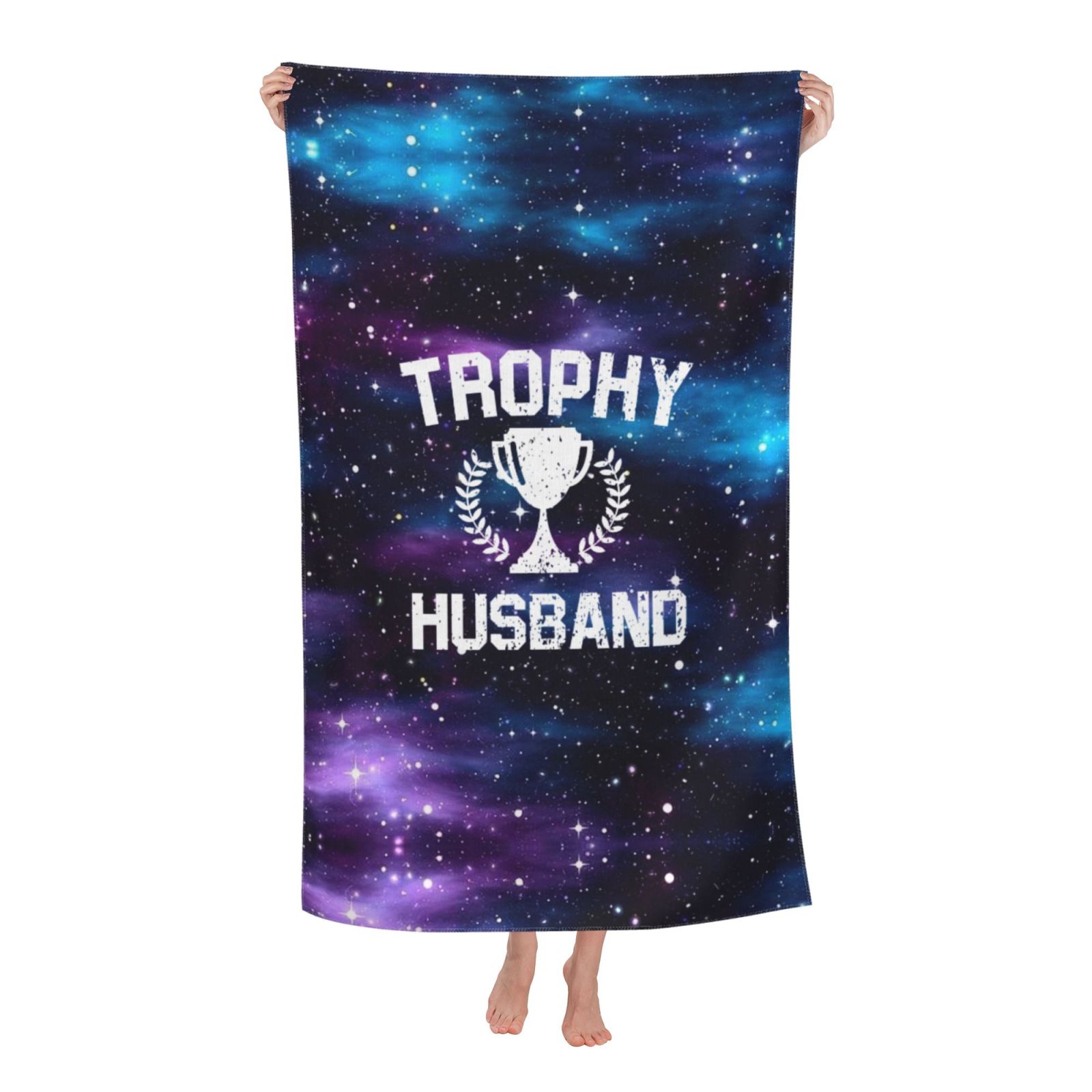 Trophy Husband Beach Towel 32x52inch QuickDry, Bath Towels for Kids