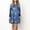 Blue, variant on TopLLC Long Sleeve Round-Neck Dress And Winter Women Causal Christmas Printing Long Sleeve Loose Dress Women Dress