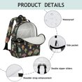 thumbnail image 4 of Mushroom and Eye Black Pattern Cute School Backpack Bag for School with Padded Back and Adjustable Shoulder Straps 15.25"x11.5"x5.25", 4 of 5