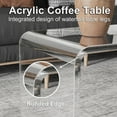 thumbnail image 3 of Ageszoe Acrylic Coffee Table with Round Edges,40" L x 18" W x 16" H Waterfall C-shaped End Table for Living Room, 3 of 8