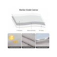 thumbnail image 4 of Eastvita 4 Bow Bimini Top Boat Cover with 1Inch Aluminum Alloy Frame. Includes 2 Straps/2 Adjustable Rear Support Poles/a Zippered Storage Boot. Made of PU Coating Canvas, 4 of 6