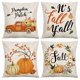 thumbnail image 1 of Juego de fundas de almohada de lino de otoño con forma de calabaza, 45 x 45 cm (juego de 4), 1 of 3