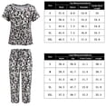 thumbnail image 5 of Avidlove Capri Pajamas Set for Women Short Sleeve Tops and Pants Set with Pocket Soft Matching Pjs Lounge Sets S-2XL, 5 of 5