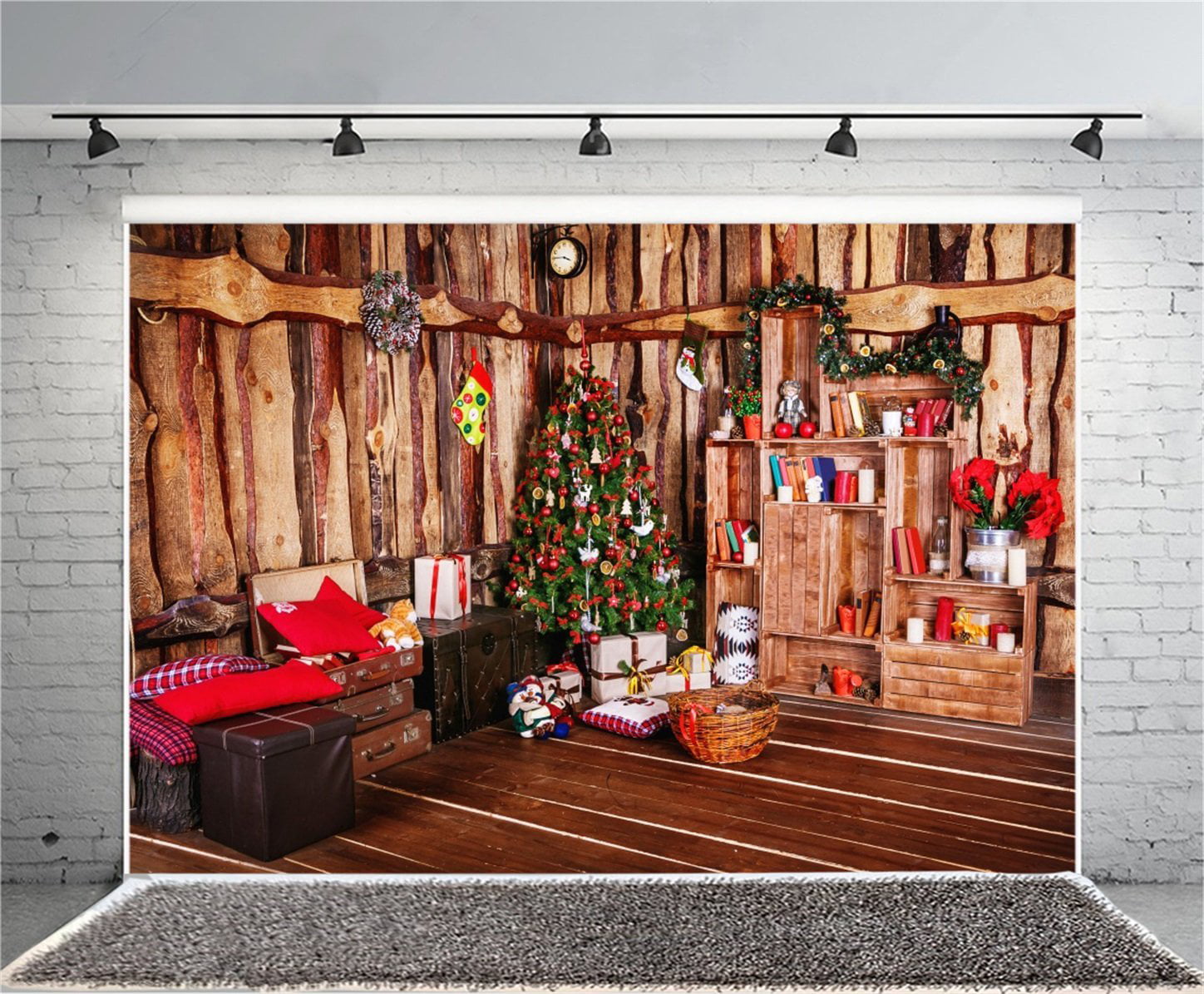 GreenDecor Polyester 7x5ft Christmas Decoration Photography Background ...