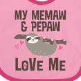 thumbnail image 4 of Inktastic My Memaw and Pepaw Love Me Sloth Girls Baby Bib, 4 of 4