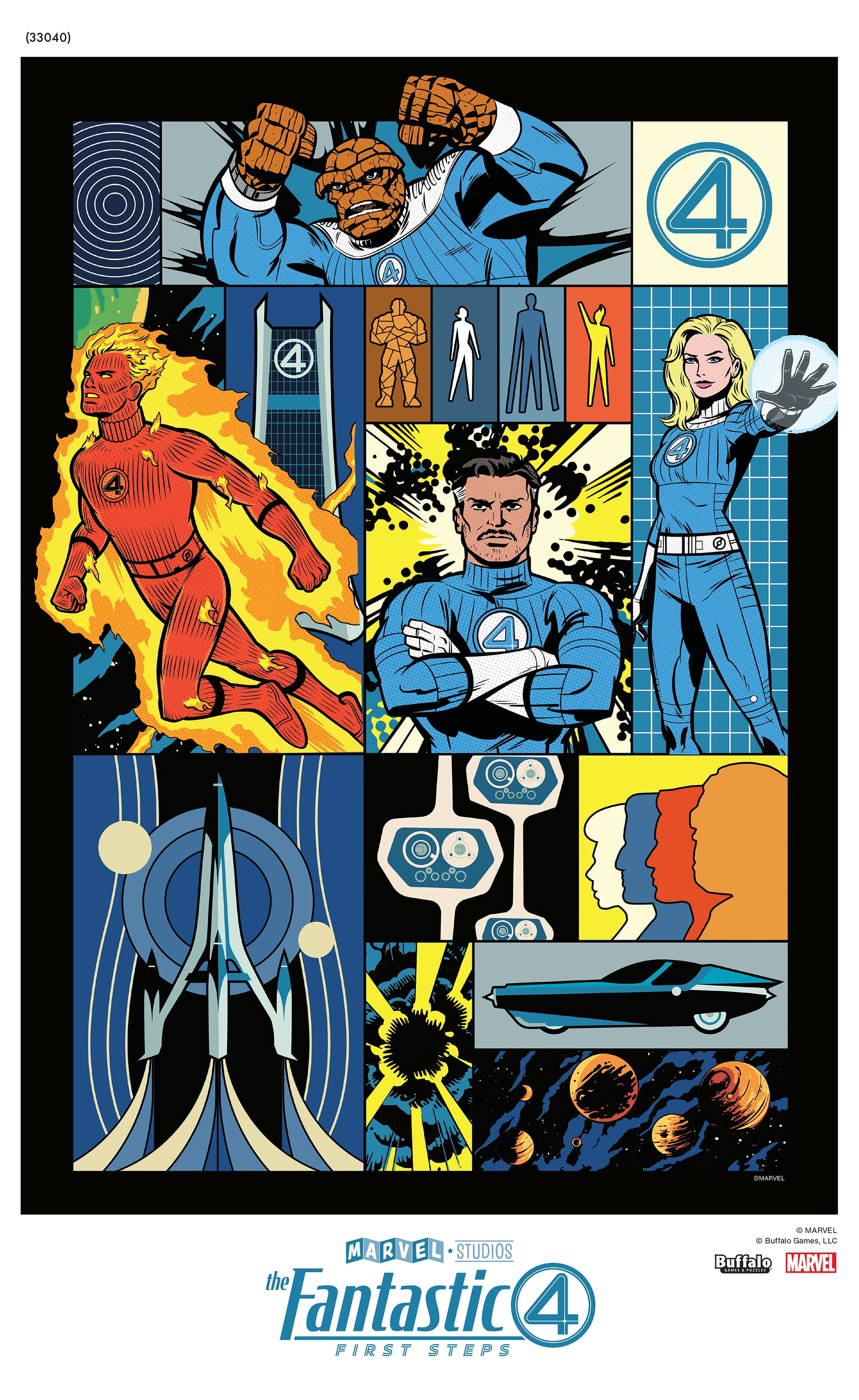 Buffalo Games Marvel The Fantastic Four 500-Piece Interlocking Jigsaw Puzzle for Adults Ages 14-99 Years