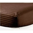 thumbnail image 3 of The Great American Store- 4PC Sheet Set (Queen, Stripe Chocolate) 22 Inch Deep, 1800 Series Double Brushed Microfiber - Easy Care, Fade, Shrink and Wrinkle Resistant, 3 of 4