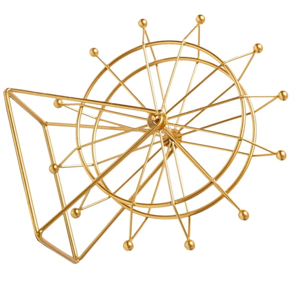 WHAMVOX  Ferris Wheel Ornament Desktop Tabletop Decorations Retro Office Golden