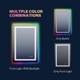 thumbnail image 6 of 48*36 inch LED Mirror for Bathroom, Mirror with 8 RGB Backlit & 3 Front Lit (Adjustable Individually), Anti-Fog Wall Bathroom Mirror Vanity Mirror with Memory Function, Horizontal/Vertical, 6 of 6