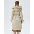 thumbnail image 3 of Orolay Women's Long Fur Lined Trench Down Jacket, 3 of 6