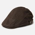thumbnail image 3 of Gorra plana Phenovo unisex para adultos, estilo elegante, de algodón, cómoda, ideal para jugar al golf. marrón, 3 of 6