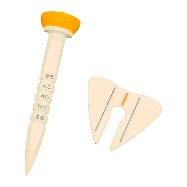 Tee de golf de altura ajustable, accesorios para palos de golf de patio, Tee de golf para adultos Amarillo