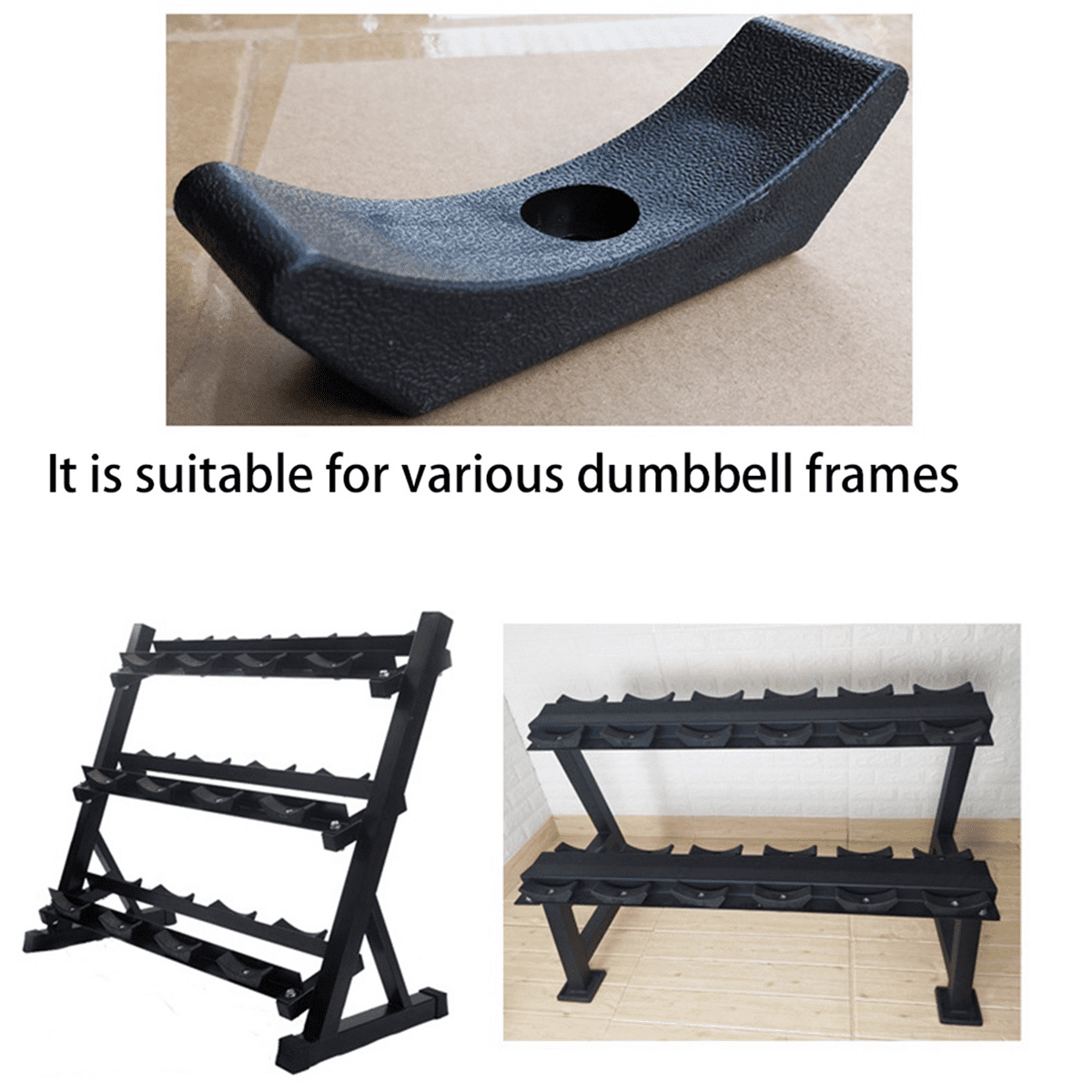 20 Pcs Dumbbell Racks Dumbbell Holders Dumbbell Brackets Dumbbell Storage Weight Stands,20 x Dumbbell Racks,black