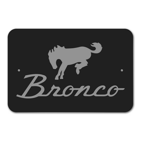 Ford Bronco Chrome Logo Home Business Office Sign