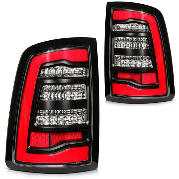 ECCPP LED Tail Light Assembly Fit 2009-2018 for Dodge Ram 1500,2010-2018 for Dodge Ram 2500 3500 Pair Taillamps Black Housing