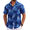 Blue - Palm Leaf, variant on Mens Casual Button Down Shirts Beach Vacation Shirts Shirts Short Sleeve Aloha Shirts