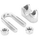 thumbnail image 3 of 10pcs 5/16 Inch M8 Stainless Steel Wire Rope Cable Clip Clamp U Bolt Saddle Fastener, 3 of 5