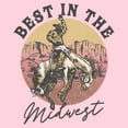 thumbnail image 2 of Junior's Lost Gods Best in the Midwest Graphic Tee Light Pink Large, 2 of 3