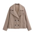 thumbnail image 1 of Women's Casual Solid Color Fall/Winter Pocket Long Sleeve Jacket, 1 of 8