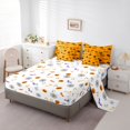 thumbnail image 5 of Manfei Halloween Pumpkin Queen Bedding, Orange Spooky Bat Bedding Comforter Set Queen, Halloween Reversible, 7pcs, 5 of 7