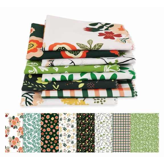 Soimoi 8 Pc Fat Quarter Bundle,FloralsPrint 18"x 22"DIY Patchwork-100% CottonPre-Cut Quilting Fabric Multicolor