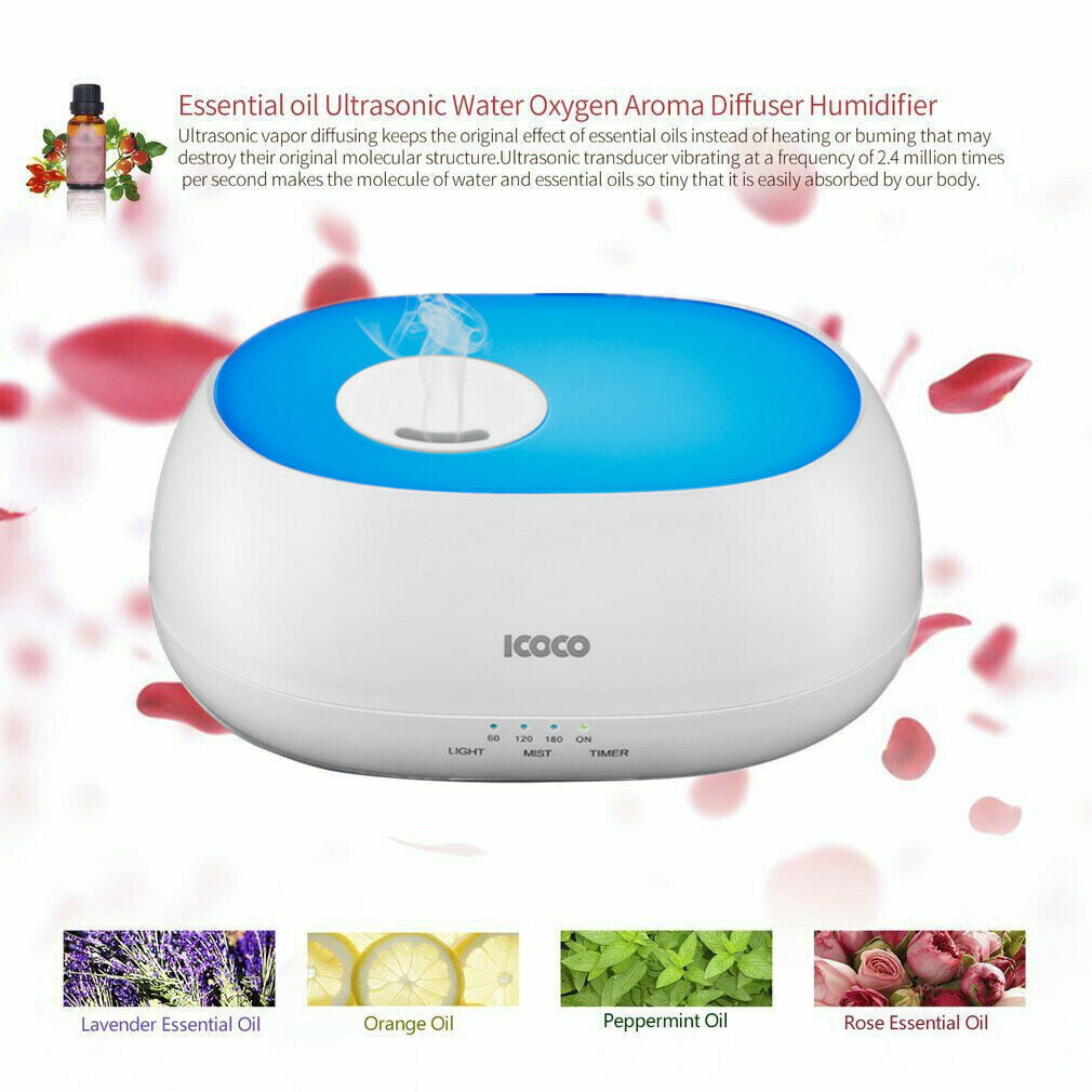 500ml Led Humidifier Essential Oil Aroma Diffuser Air Mist Purifier Aromatherapy 