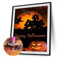 thumbnail image 3 of Citrouille d'Halloween - Peinture Diamant Ronde DIY 5D (Toile), 3 of 3
