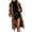 Brown, variant on Odeerbi Faux Furry Coat for Women 2025 Warm Jacket Winter Leopard Turn Down Collar Outerwear Brown