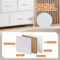 thumbnail image 3 of Yardi Yarda Five drawer cabinet with 1-layer storage rack, Tall Dresser with Fabric Storage Tower and Wooden Top for Indoor as Living Room, Bedroom, White, 3 of 9