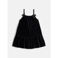 thumbnail image 2 of Wonder Nation Toddler Girls Velvet Cami Dress and Mock Neck Tee Set, 2 Piece, Sizes 12M-5T, 2 of 3