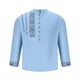 thumbnail image 3 of Blusas y camisas de manga larga con cuello en V, chaqueta de algodón y lino para hombre, camisa de manga larga estampada, cárdigan con botones, blusa para hombre, 3 of 6