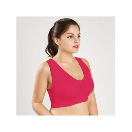 

Women s Bras Double Layer Large Size Rimless Vest No Trace Yoga Underwear