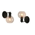 thumbnail image 4 of Chloe Lighting Oxa 6" 1-Light Indoor Glass and Metal Wall Sconce in Matte Black, 4 of 10