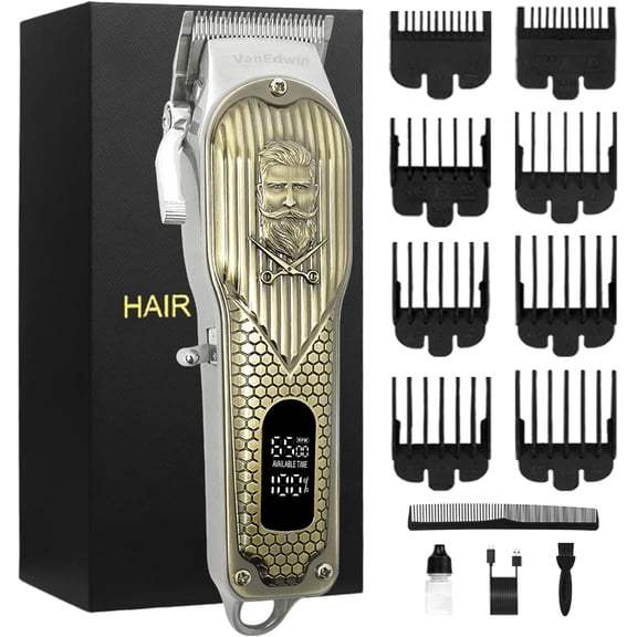 Professional Hair Clippers for Men With Extremely Heavy Duty Cutting Performance, Cordless Clippers for Hair Cutting, Quiet Hair Trimmer for Men and Kids, Mens Clippers and Trimmer, Barber Clippers