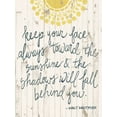 thumbnail image 2 of Popp, Grace 15x18 Gold Ornate Wood Framed with Double Matting Museum Art Print Titled - Sun Quote III, 2 of 4