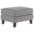 thumbnail image 2 of Southern Home Furnishings Emblem Charcoal Fabric Cocktail Ottoman in Multi-Color, 2 of 3