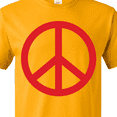 thumbnail image 4 of Inktastic Fun Red Peace Sign T-Shirt, 4 of 5