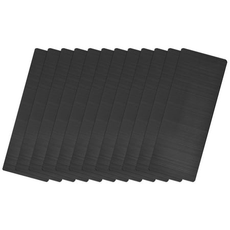 

Uxcell 80x30x0.4mm Brushed 201 Stainless Steel Blank Metal Card Black 12 Pack