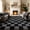 Checkered Black & Gray, variant on UNTIMATY 8'x10' Area Rugs for Living Room, Large Shag Fluffy Rug Checkered Carpet, Beige & White