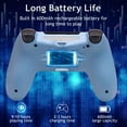 thumbnail image 4 of Wireless Gaming Controller for P4, Remote Controller Compatible with P4/P4 Slim/P4 Pro/PC with Dual Vibration/6-Axis Gyro/3.5mm Sterro Jack, 4 of 6