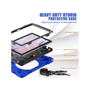 Case for Amazon Kindle Fire HD 10 13th Generation 2023 10.1 inch, Shockproof Cover with Pencil Holder & Kickstand Hand & Hand/Shoulder Strap/Stylus Pen