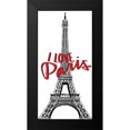 thumbnail image 2 of Allen, Kimberly 11x18 Black Modern Framed Museum Art Print Titled - Paris Idea Love 1, 2 of 5