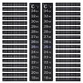 thumbnail image 3 of 36 Pieces Digital Temperature Sticker Adhesive Thermometer Strip Fermenter Adhesive Crystal Strip Aquarium Thermometer,36 * Digital Temperature Sticker,Black, 3 of 9