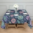 thumbnail image 3 of Pioneer Flower Floral Print Pattern Square Tablecloth,Waterproof Square Table Cover,Wipeable Spillproof Washable Table Cover for Home Kitchen Party Decor 60"x60"(152x152cm), 3 of 6