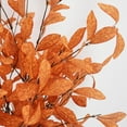 thumbnail image 3 of 6 Pcs Artificial Fall Eucalyptus Stems Fall Eucalyptus Leaves Plants Fall Decorations with Fall Leaves for Autumn Office Home Wedding Centerpiece Fall Florals Arrangement Decor (Orange), 3 of 4