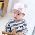 thumbnail image 2 of 0-2T Baby Newborn Toddler Boys Girls Summer Mesh Back Ear Polka Dot Cat Soft Cotton Snapback Baseball Cap Beret Sun Hat, 2 of 7